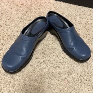 Dansko blue mules